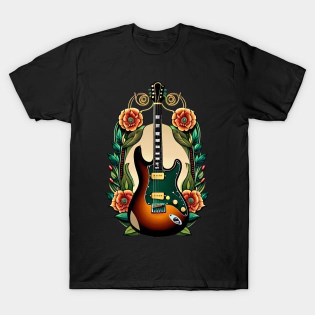 Electric guitar ever green 26 T-Shirt by Dandeliontattoo